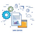 Data center folder file archive security cloud network Royalty Free Stock Photo