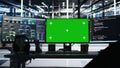 Data center green screen chroma key computer systems controlling network Royalty Free Stock Photo