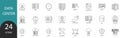Data center icon set. Containing server, hosting, infrastructure, backup, cloud storage,