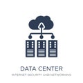 Data center icon. Trendy flat vector Data center icon on white b