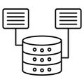 Data Center outline vector icon which can easily modify or edit Royalty Free Stock Photo
