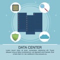 Data center poster with informaton Royalty Free Stock Photo