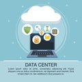 Data center poster with informaton Royalty Free Stock Photo