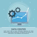 Data center poster with informaton Royalty Free Stock Photo