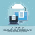 Data center poster with informaton Royalty Free Stock Photo