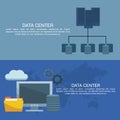 Data center poster with informaton Royalty Free Stock Photo