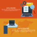 Data center poster with informaton Royalty Free Stock Photo