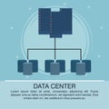 Data center poster with informaton Royalty Free Stock Photo