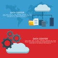 Data center poster with informaton Royalty Free Stock Photo