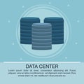 Data center poster with informaton Royalty Free Stock Photo