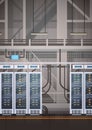 Data Center Room Hosting Server Computer Information Database Synchronize Technology Royalty Free Stock Photo