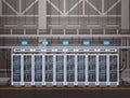 Data Center Room Hosting Server Computer Information Database Synchronize Technology Royalty Free Stock Photo