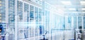 Data Center Room Hosting Server Computer Information Database Synchronize Technology Royalty Free Stock Photo