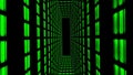 Data center room, rack 3D rendering. Network, database, supercomputer connection, networking animation with futuristic, alpha chan Royalty Free Stock Photo