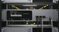 Data Center Server Rack with Uptime and Status Display Royalty Free Stock Photo