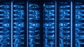 Data Center Server Racks Network Infrastructure, Cloud Computing Royalty Free Stock Photo
