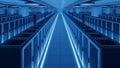 Data Center Server Room Blue Network Infrastructure Royalty Free Stock Photo
