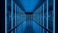 Data Center Server Room Blue Network Technology Infrastructure Royalty Free Stock Photo