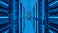 Data Center Server Room Blue Network Technology Infrastructure Royalty Free Stock Photo