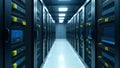 Data Center Server Room, Blue Tone Royalty Free Stock Photo