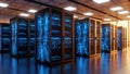 Data Center Server Room Hosting, Cloud Computing, IT Infrastructure Royalty Free Stock Photo