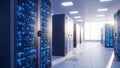 Data Center Server Room Hosting, Cloud Computing, IT Infrastructure Royalty Free Stock Photo