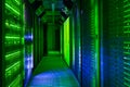 Data center, server room. internet and network telecommunication technology. Royalty Free Stock Photo