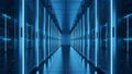Data Center Server Room Modern Blue Technology Infrastructure Royalty Free Stock Photo