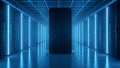 Data Center Server Room Modern Blue Technology Infrastructure Royalty Free Stock Photo
