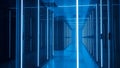 Data Center Server Room Modern Blue Technology Infrastructure Royalty Free Stock Photo