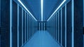 Data Center Server Room Modern Blue Technology Infrastructure Royalty Free Stock Photo