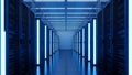 Data Center Server Room Modern Blue Technology Infrastructure Royalty Free Stock Photo