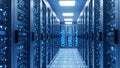 Data Center Server Room Modern Cloud Computing Infrastructure Royalty Free Stock Photo