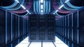 Data Center Server Room Modern Computing Infrastructure Royalty Free Stock Photo