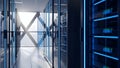 Data Center Server Room Modern IT Infrastructure, Network Servers Royalty Free Stock Photo