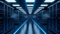 Data Center Server Room Modern Network and Cloud Computing Royalty Free Stock Photo
