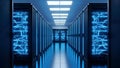 Data Center Server Room Modern Network Infrastructure, Technology Royalty Free Stock Photo