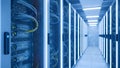 Data Center Server Room Modern Technology and IT Infrastructure Royalty Free Stock Photo