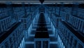 Data Center Server Room Network and Cloud Computing Concept Royalty Free Stock Photo