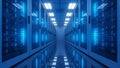 Data Center Server Room Network, Cloud Computing, IT Infrastructure Royalty Free Stock Photo