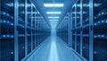 Data Center Server Room Network, Hosting, and Cloud Computing Royalty Free Stock Photo
