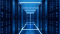 Data Center Server Room Network, Hosting, and Cloud Computing Royalty Free Stock Photo