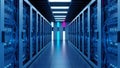 Data Center Server Room Network, Hosting, Cloud Computing Royalty Free Stock Photo