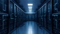 Data Center Server Room Network, Hosting, Cloud Computing Royalty Free Stock Photo