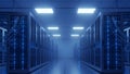 Data Center Server Room Network Infrastructure, High Technology Royalty Free Stock Photo