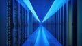 Data Center Server Rows Royalty Free Stock Photo