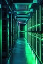Data Center Server Rows Royalty Free Stock Photo