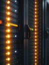 Data Center Server Rows Royalty Free Stock Photo