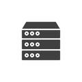 Data center, server vector icon Royalty Free Stock Photo