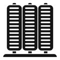 Data center servers generating heat requiring cooling system